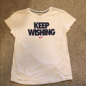 Nike women’s workout T-shirt Sz Large white